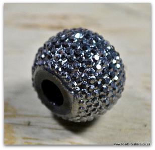 Charcoal Round Pandora Acrylic 13x16mm R12 each or R60 (10 pieces)